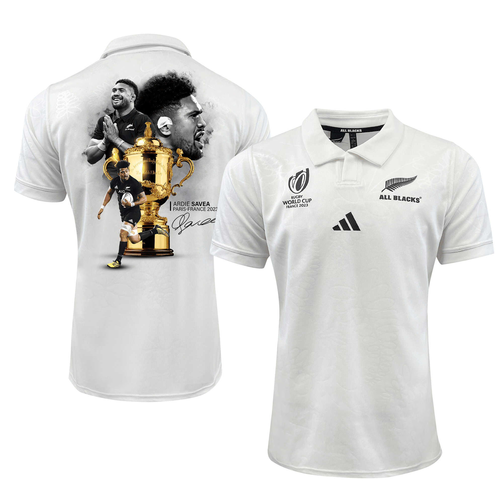 Ardie Savea Signed New Zealand Rb World Cup 2023 Trophy Away Jersey – Men White