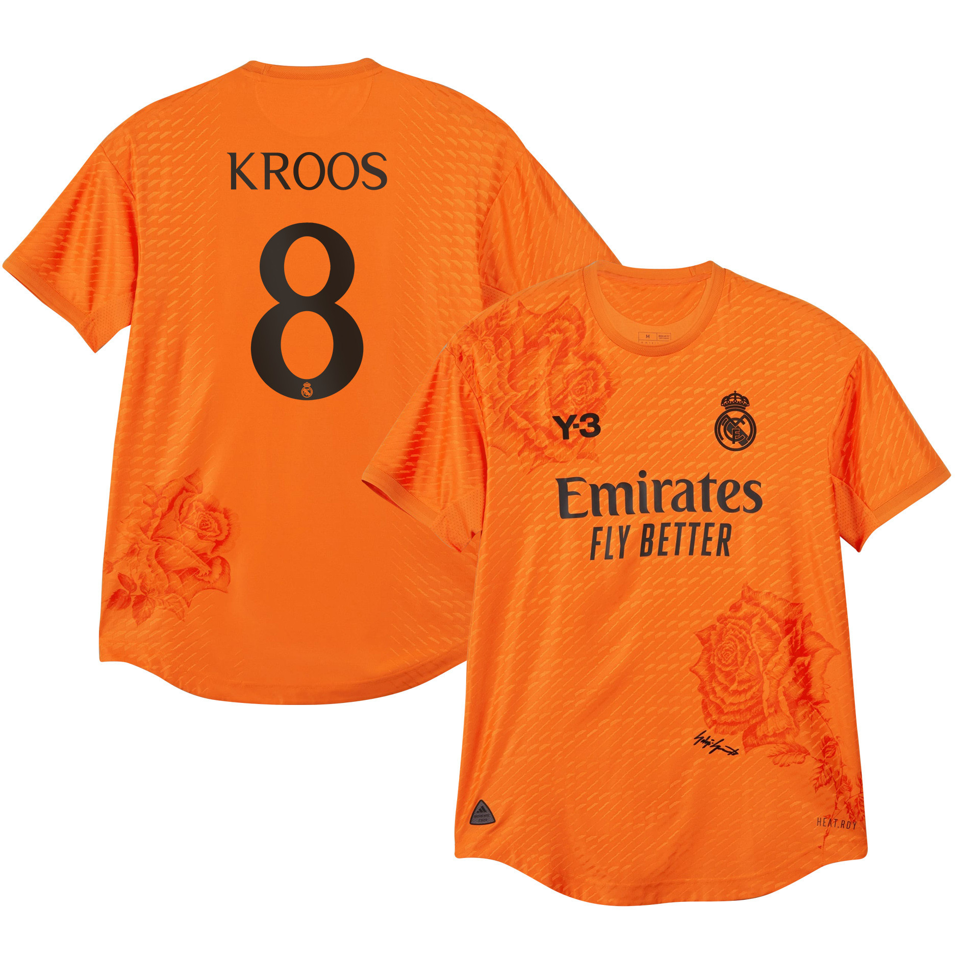 Toni Kroos 8 Real Madrid X Y-3 23/24 Fourth Men Jersey – Limited Collection, Orange