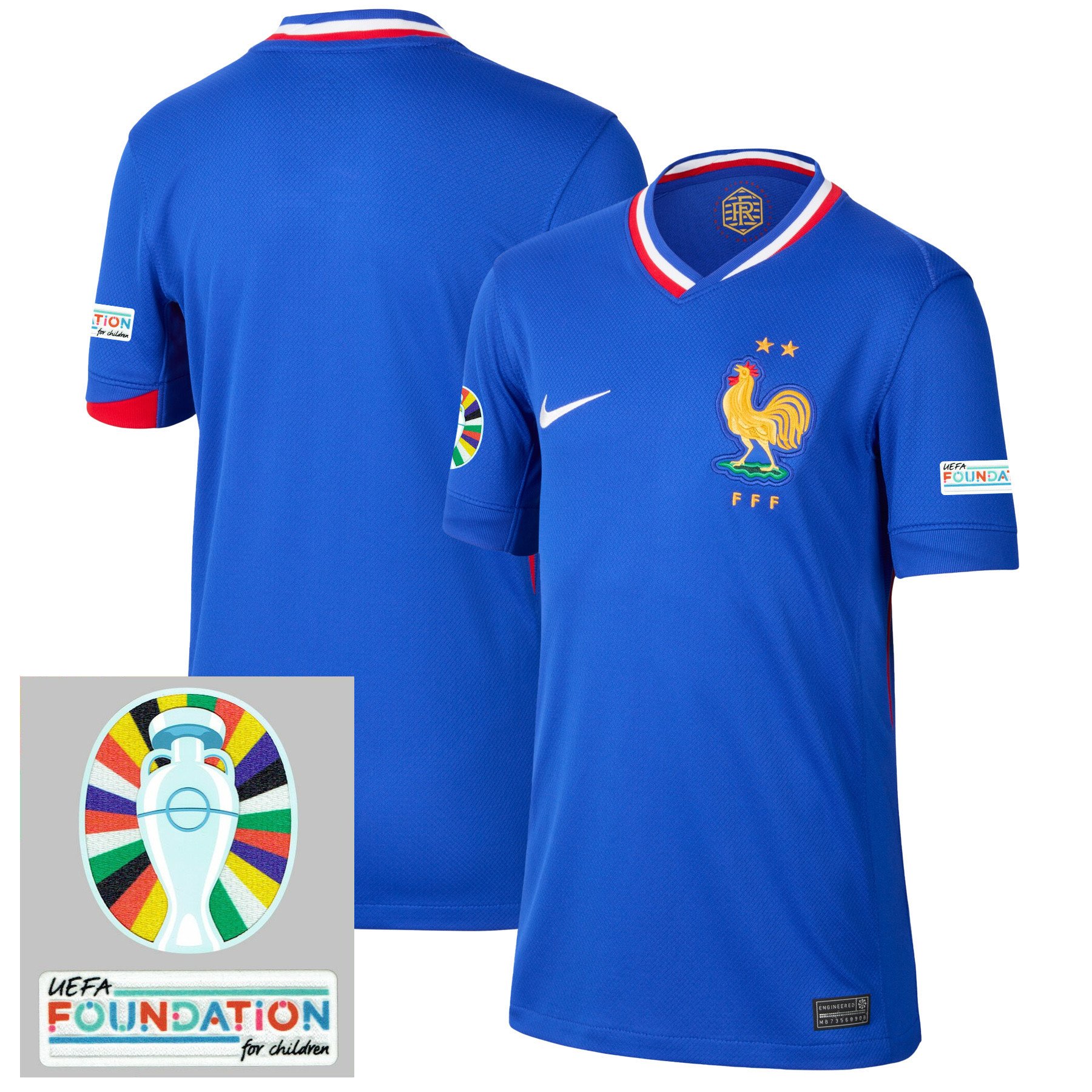 France National Team 2024/25 YOUTH Home Jersey – Euro UEFA Patch – Blue