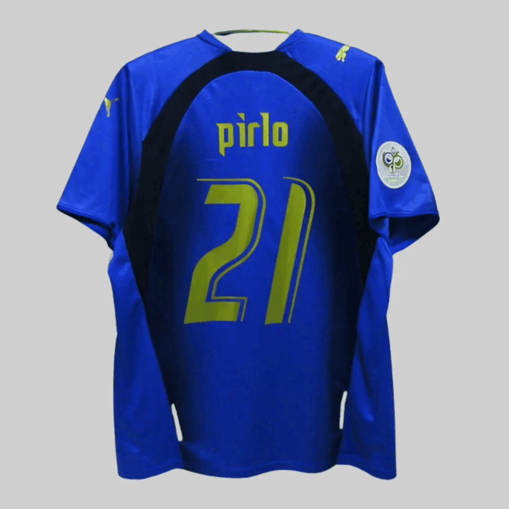 Pirlo 21 Italy 2006 Home Retro Jersey – Men Blue