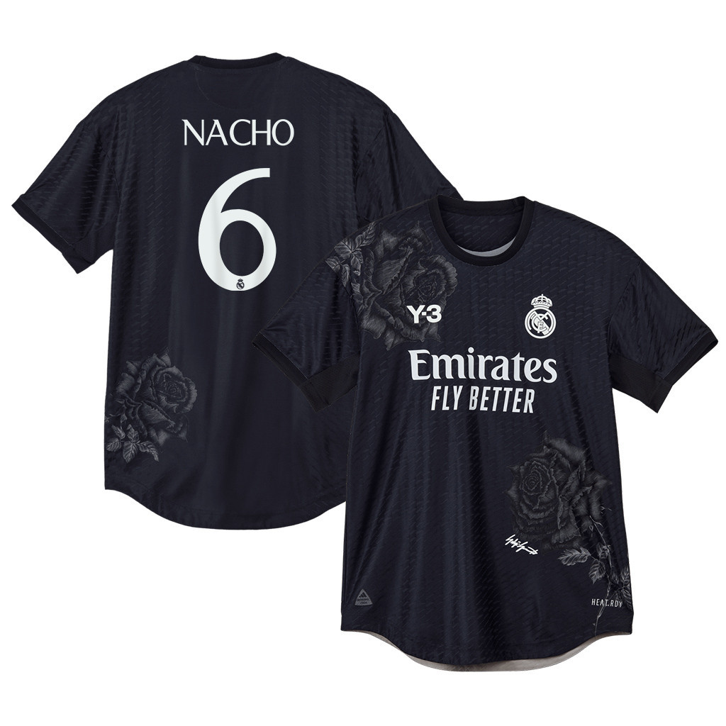 Nacho Fernandez 6 Real Madrid X Y-3 23/24 Fourth Men Jersey – Limited Collection, Black