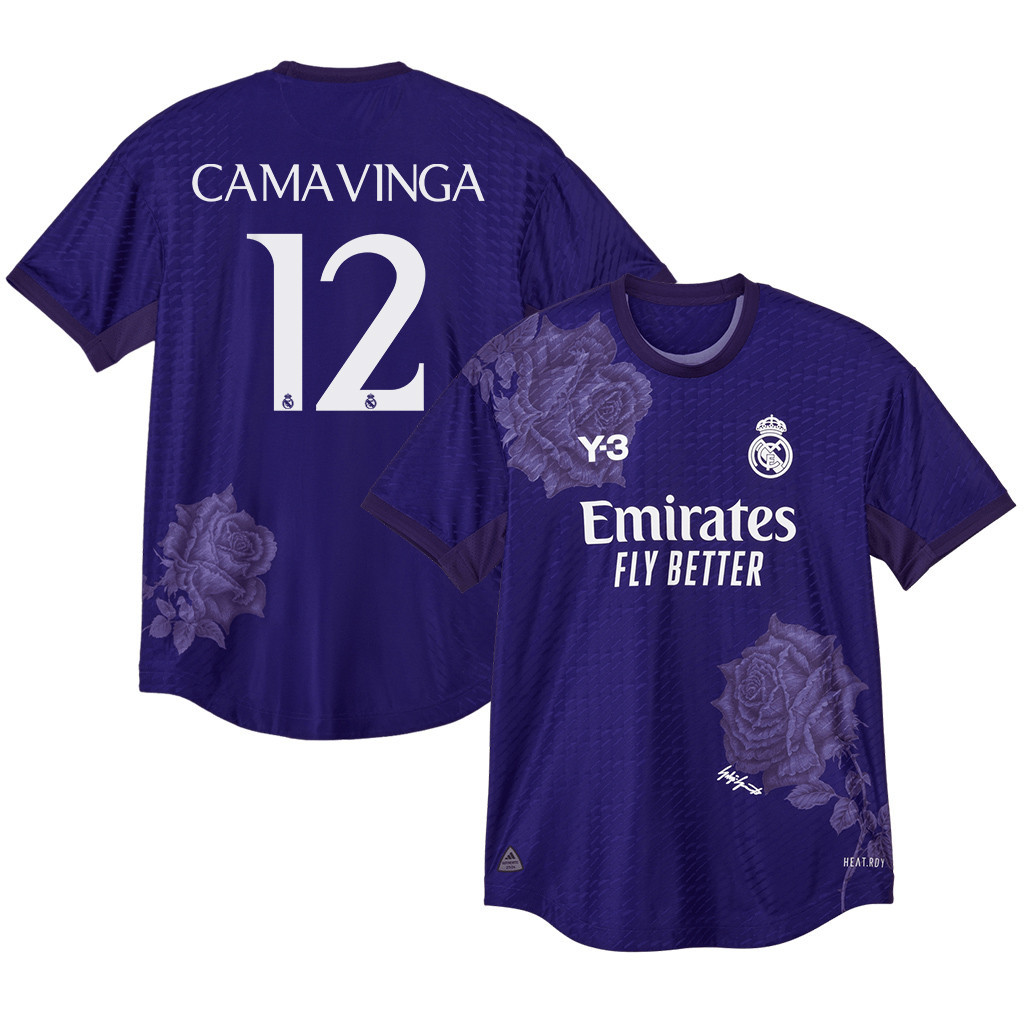 Eduardo Camavinga 12 Real Madrid X Y-3 23/24 Fourth Men Jersey – Limited Collection, Purple