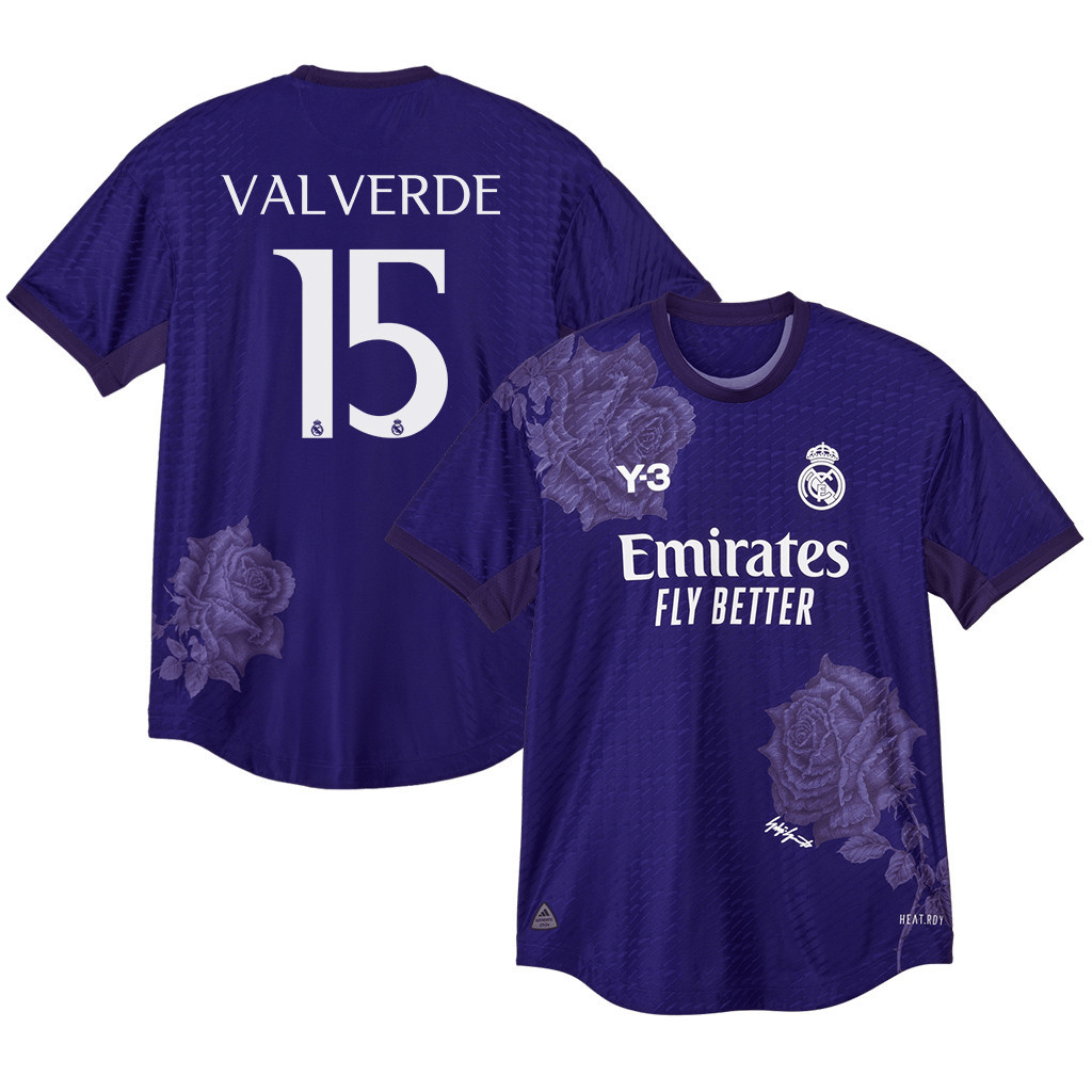Federico Valverde 15 Real Madrid X Y-3 23/24 Fourth Men Jersey – Limited Collection, Purple