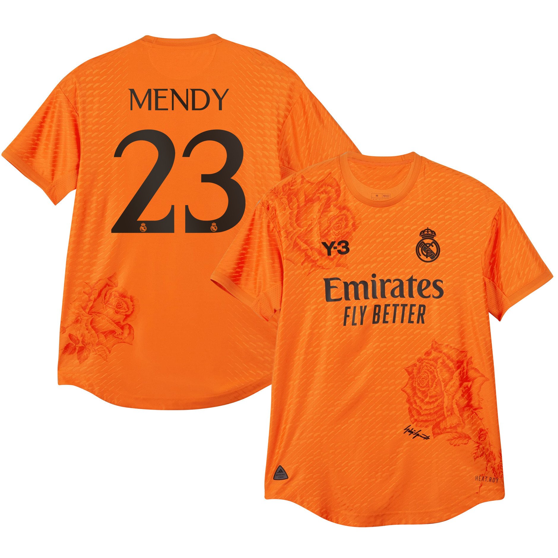 Ferland Mendy 23 Real Madrid X Y-3 23/24 Fourth Men Jersey – Limited Collection, Orange
