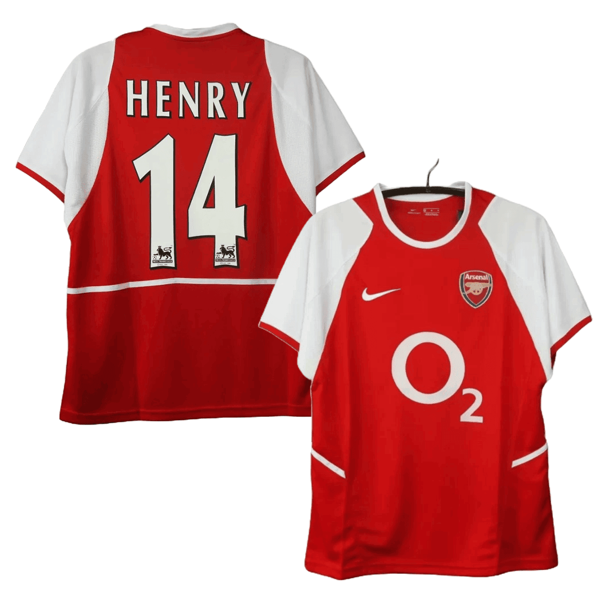 Thierry Henry 14 Arsenal 2002-2004 Home Retro Jersey – Men