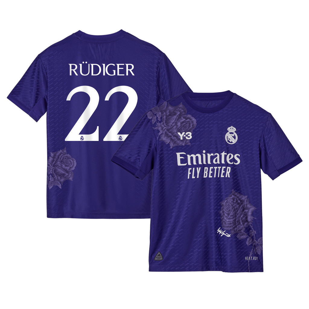 Antonio Rudiger 22 Real Madrid X Y-3 23/24 Fourth Men Jersey – Limited Collection, Purple
