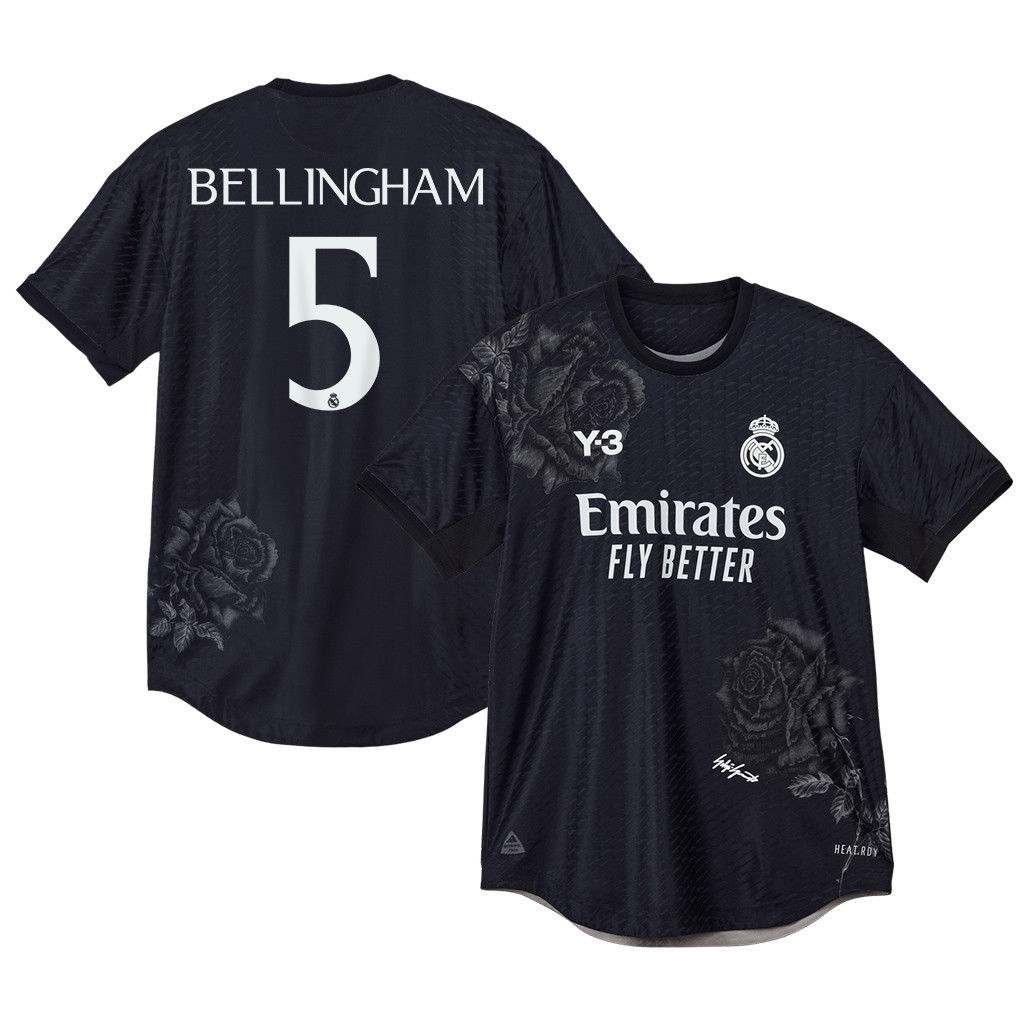 Jude Bellingham 5 Real Madrid X Y-3 23/24 Fourth Men Jersey – Limited Collection, Black