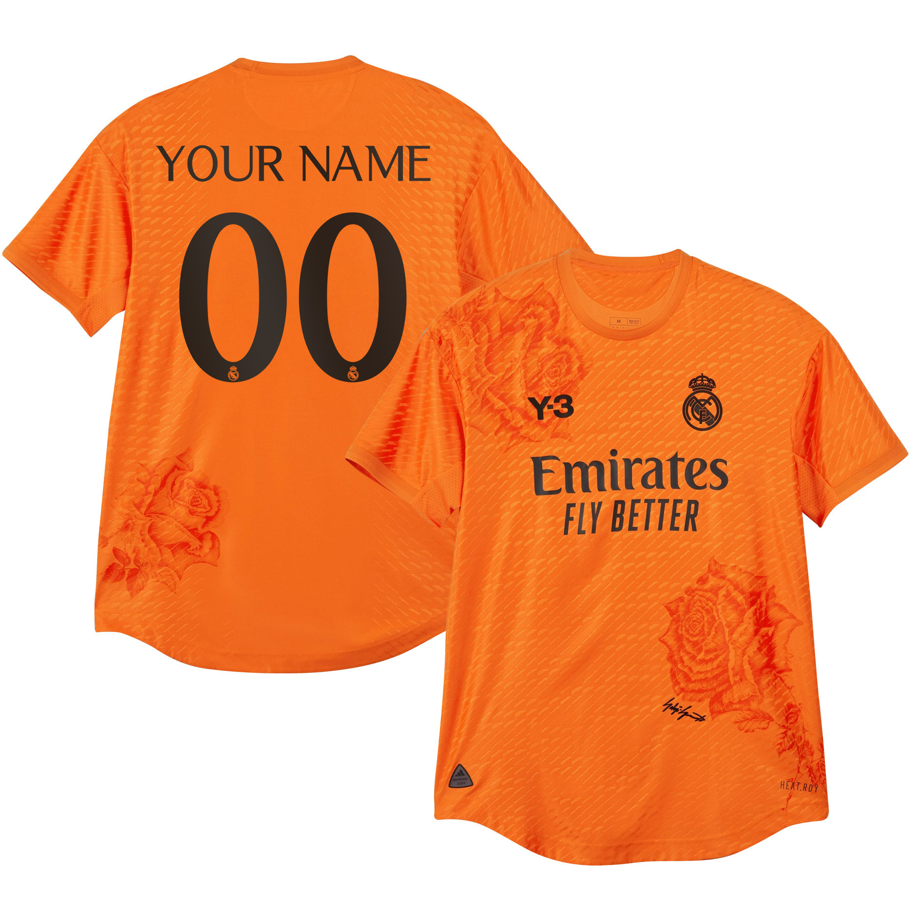Real Madrid X Y-3 23/24 Fourth Men Jersey Customized – Limited Collection, Orange