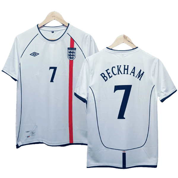 David Beckham 2001-02 England Men Jersey – White