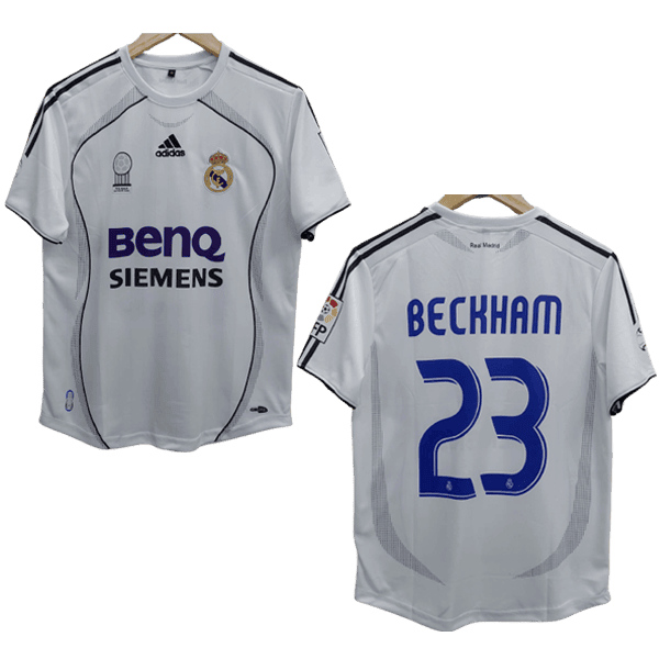 David Beckham 2006-07 Real Madrid Home Men Jersey – White