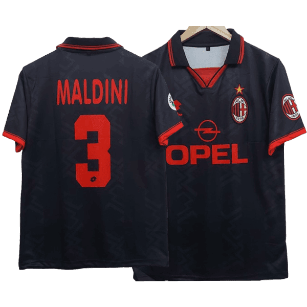 Paolo Maldini AC Milan 1996-97 Third Men Jersey – Black