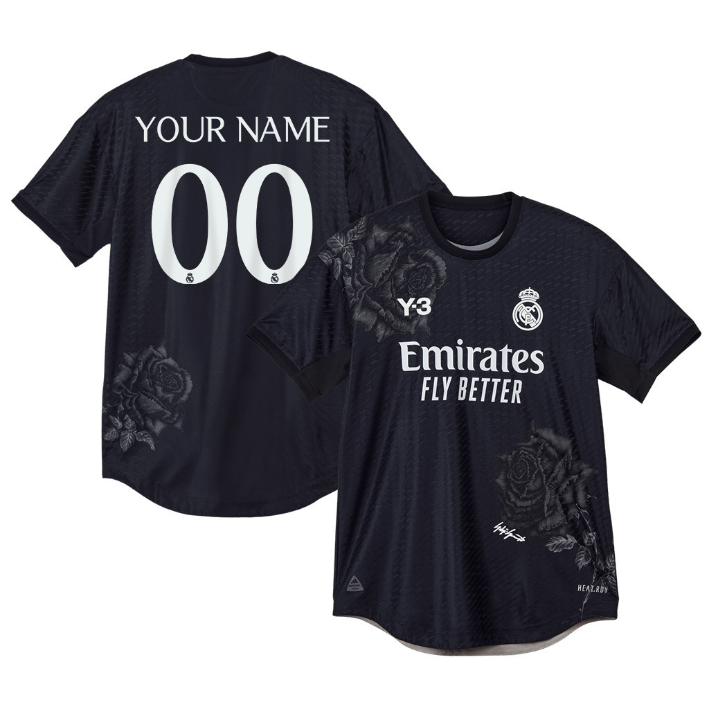 Real Madrid X Y-3 23/24 Fourth Men Jersey Customized – Limited Collection, Black