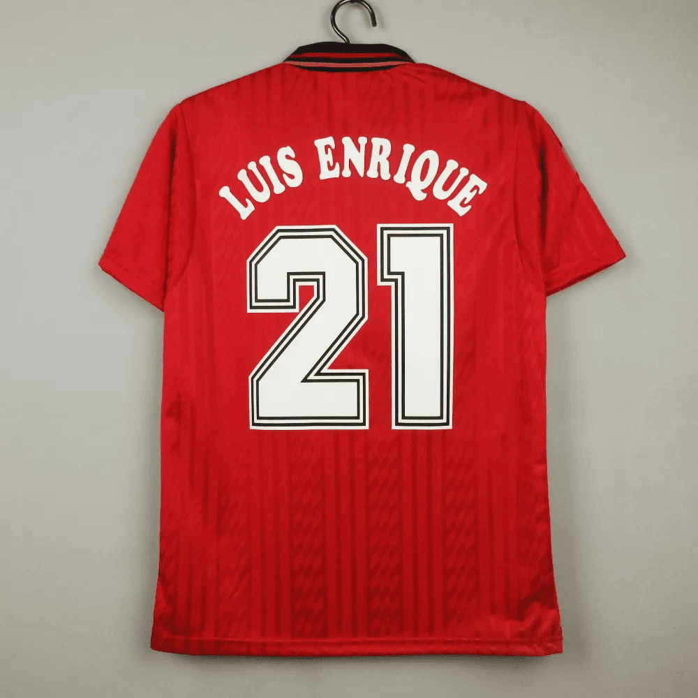 Luis Enrique 21 Spain 1994 Retro Jersey – Men Red