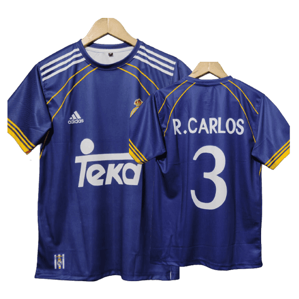 Roberto Carlos Real Madrid 1998-99 Third Men Jersey – Blue