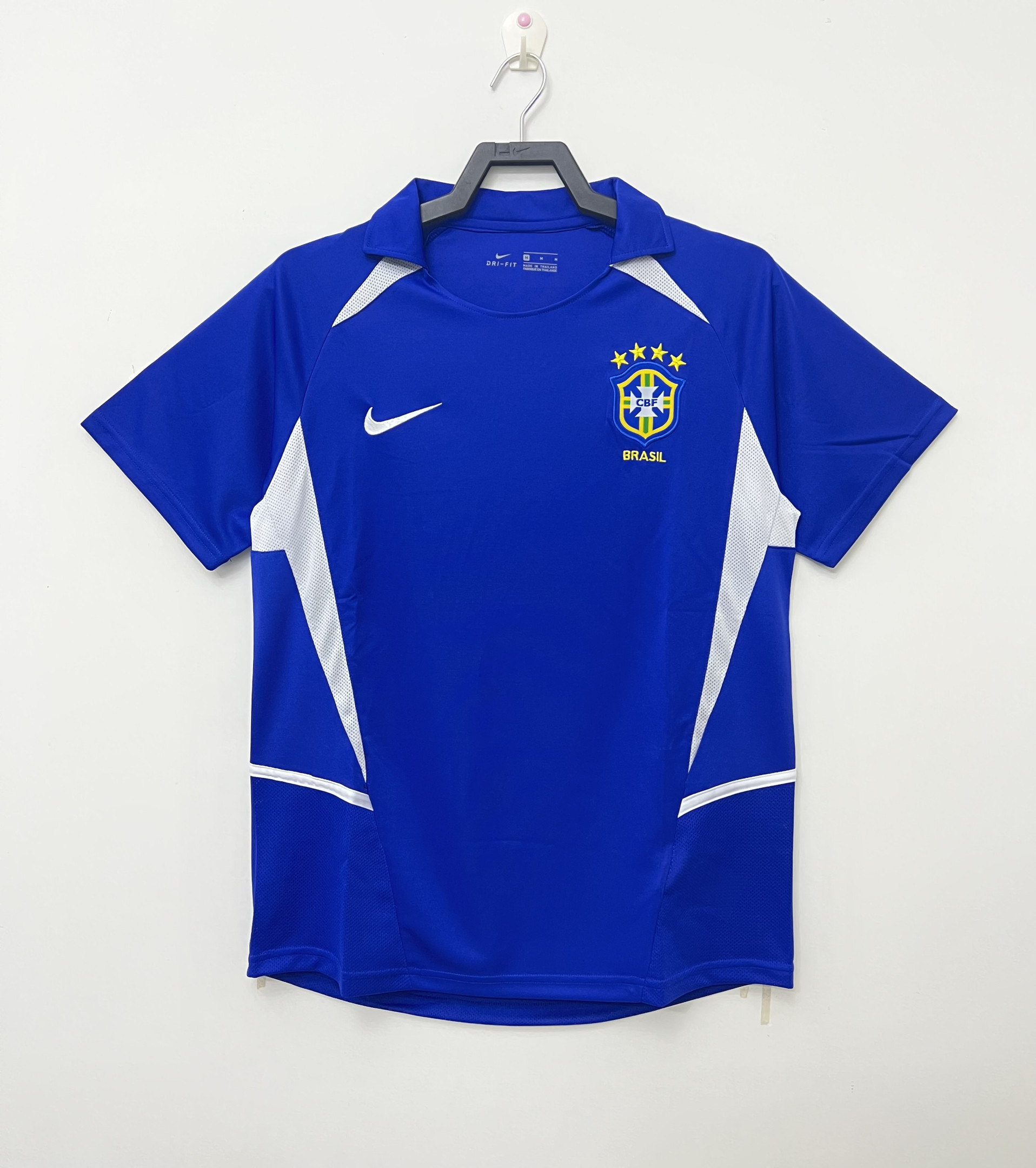 Brazil 2002 Away Retro Jersey – Men Blue