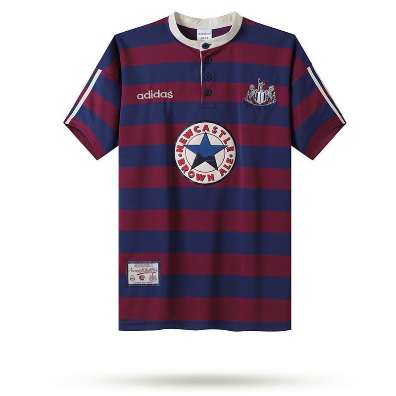 Newcastle United 1995-96 Away Men Retro Jersey – Red Blue