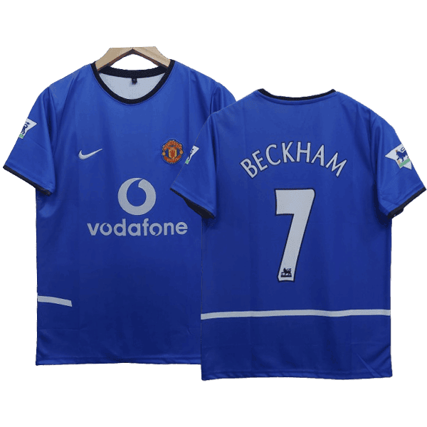 David Beckham 2002-03 Manchester United Third Men Jersey – Blue