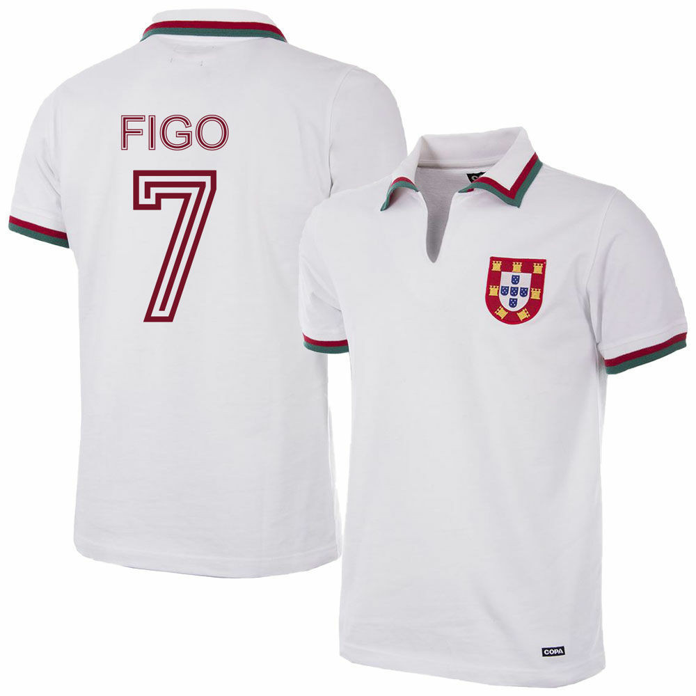 Figo 7 Portugal 1972-1973 Away Retro Jersey – Men, White