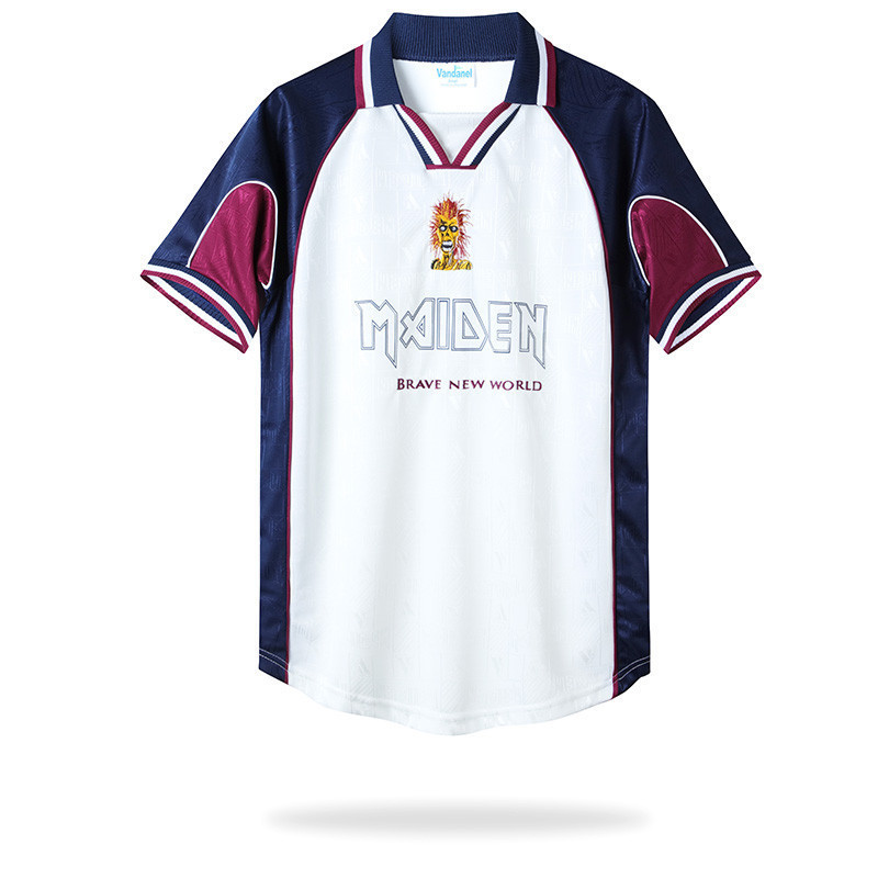 Iron Maiden 1999 -2001 Away Men Retro Jersey – White