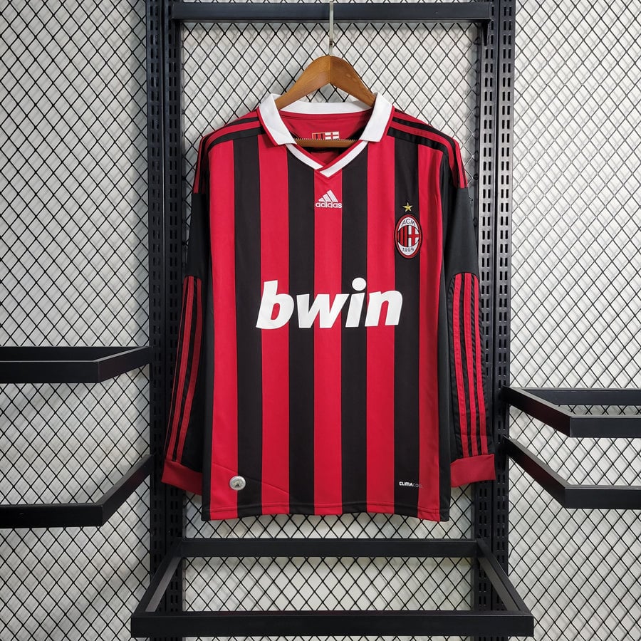 AC Milan 2009-2010 Home Retro Jersey – Men, Long Sleeve