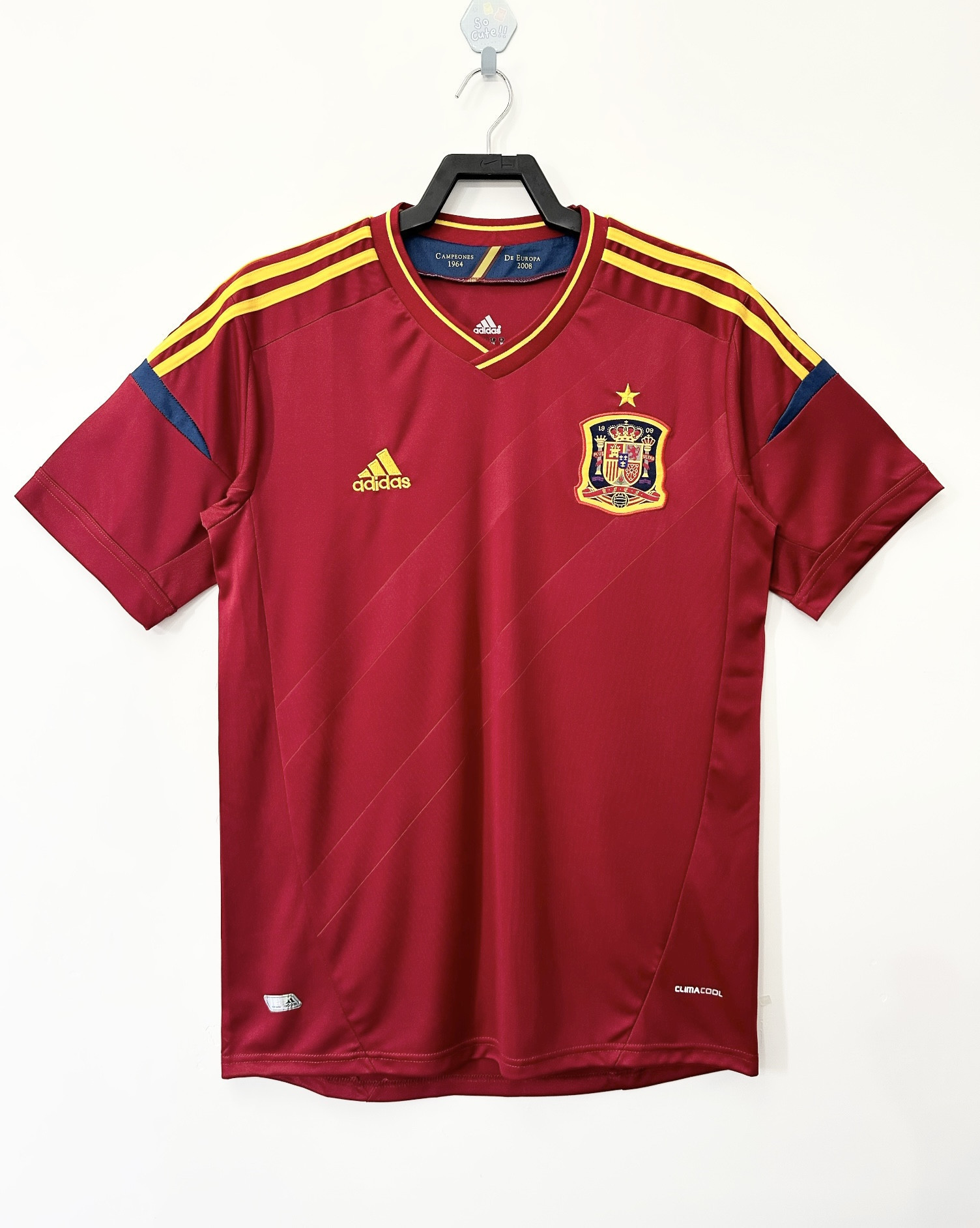 Spain 2012 Home Retro Jersey – Men, Red
