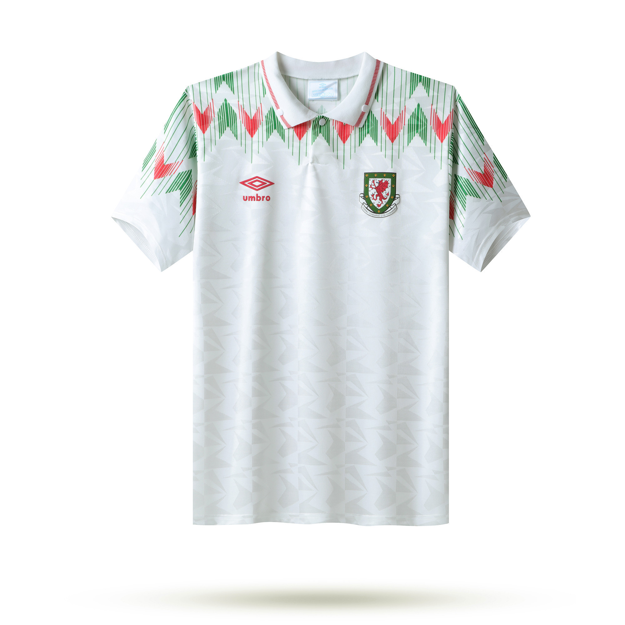Wales 1990-92 Men Away Retro Jersey – White