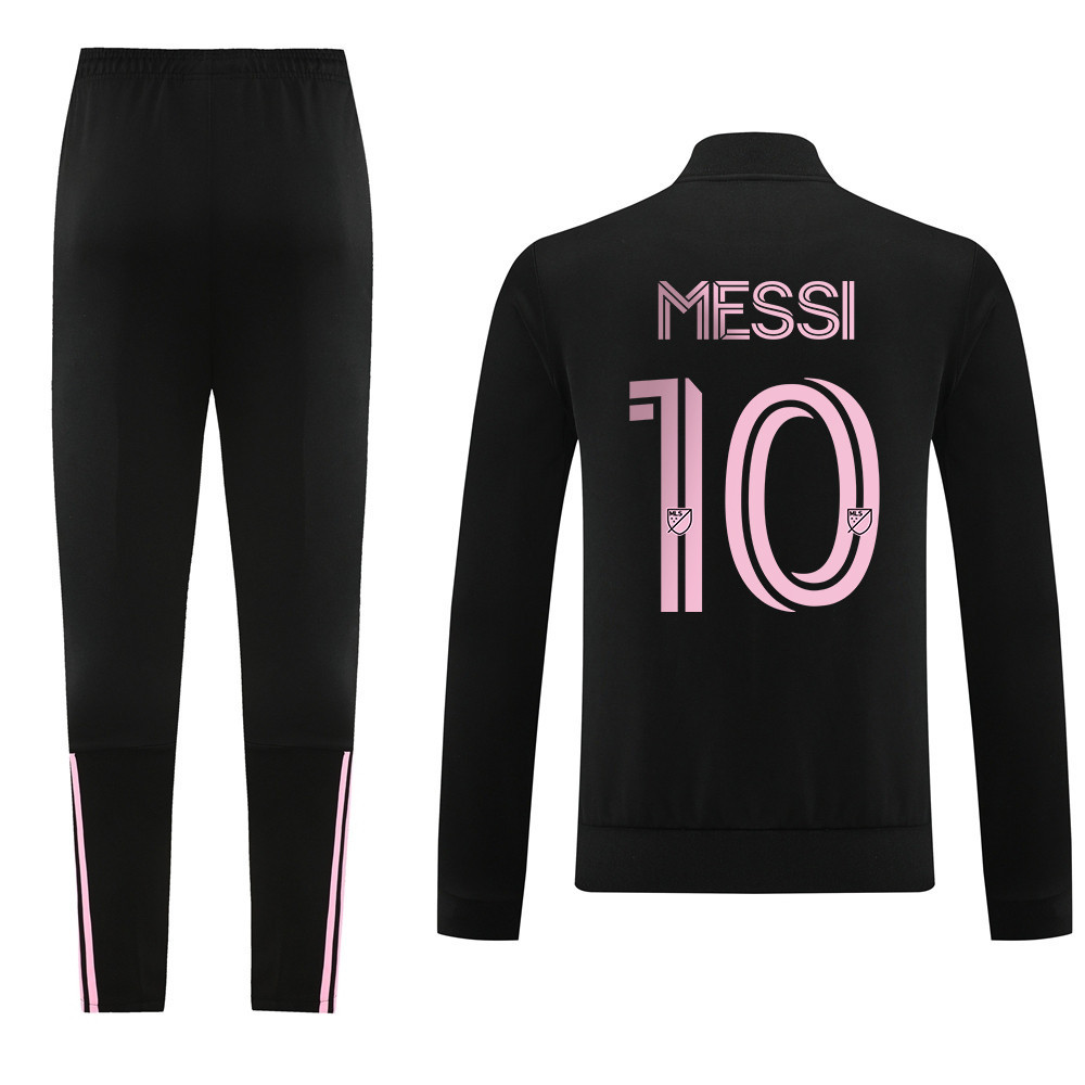 Lionel Messi 10 Inter Miami FC 2023/24 Training Anthem Jacket Tracksuit – Black