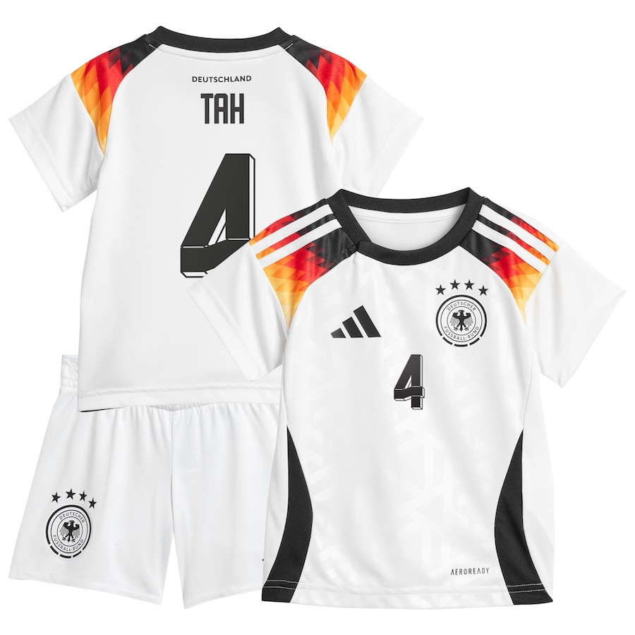 Jonathan Tah 4 Germany National Team 2024 Home YOUTH Kit Jersey – White
