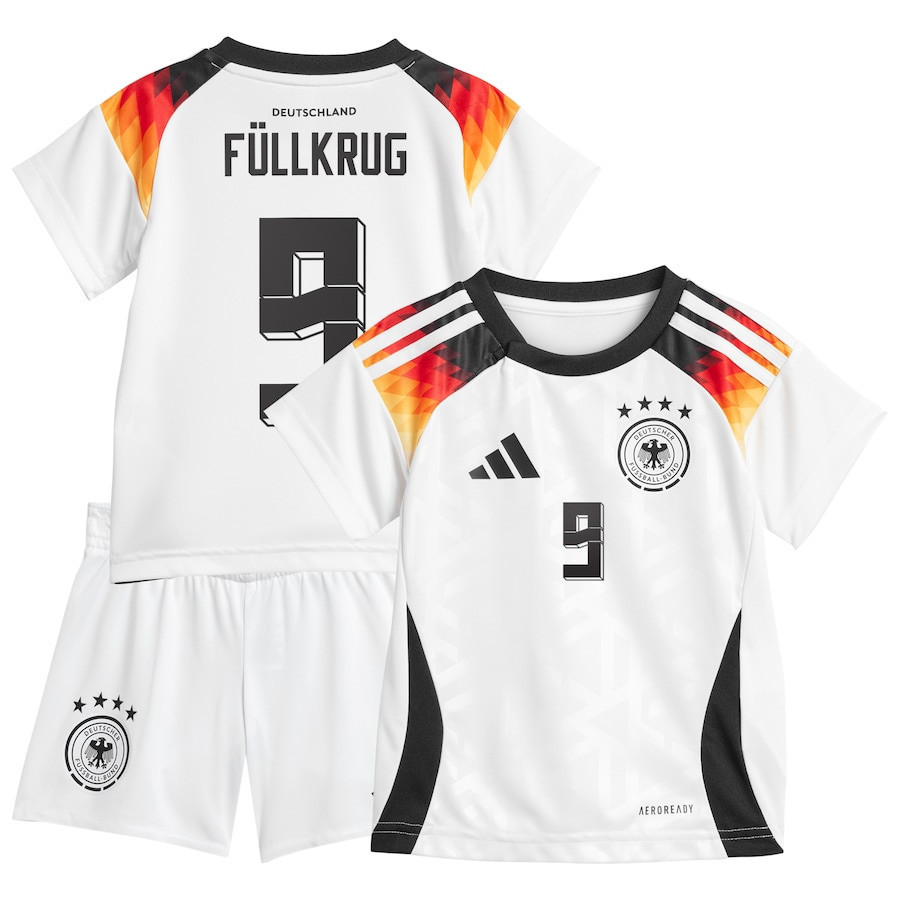Niclas Fllkrug 9 Germany National Team 2024 Home YOUTH Kit Jersey – White