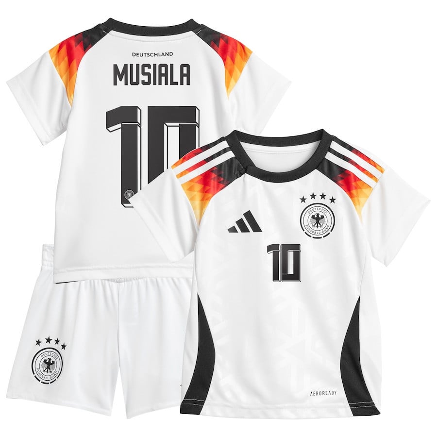 Jamal Musiala 10 Germany National Team 2024 Home YOUTH Kit Jersey – White