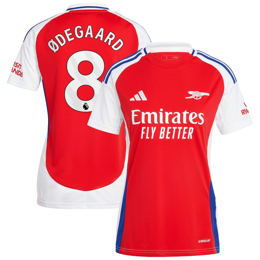 Martin degaard 8 Arsenal 2024/25 Home Women Jersey – Red