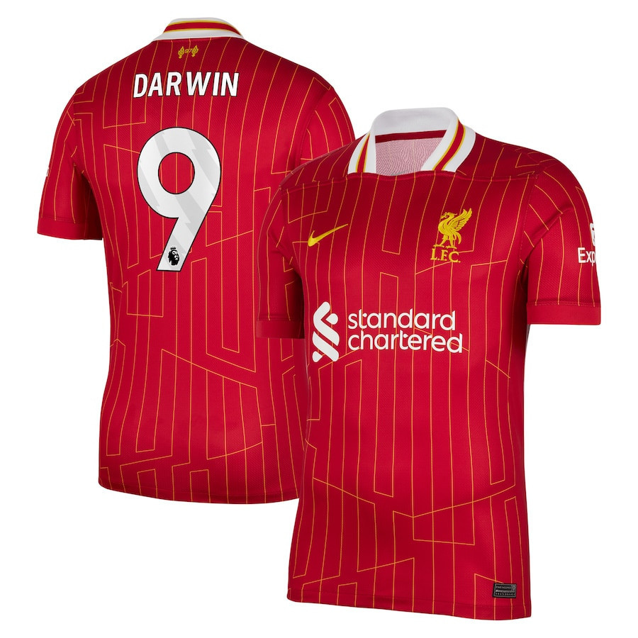 Darwin Nez 9 Liverpool 2024/25 Home Men Jersey – Red