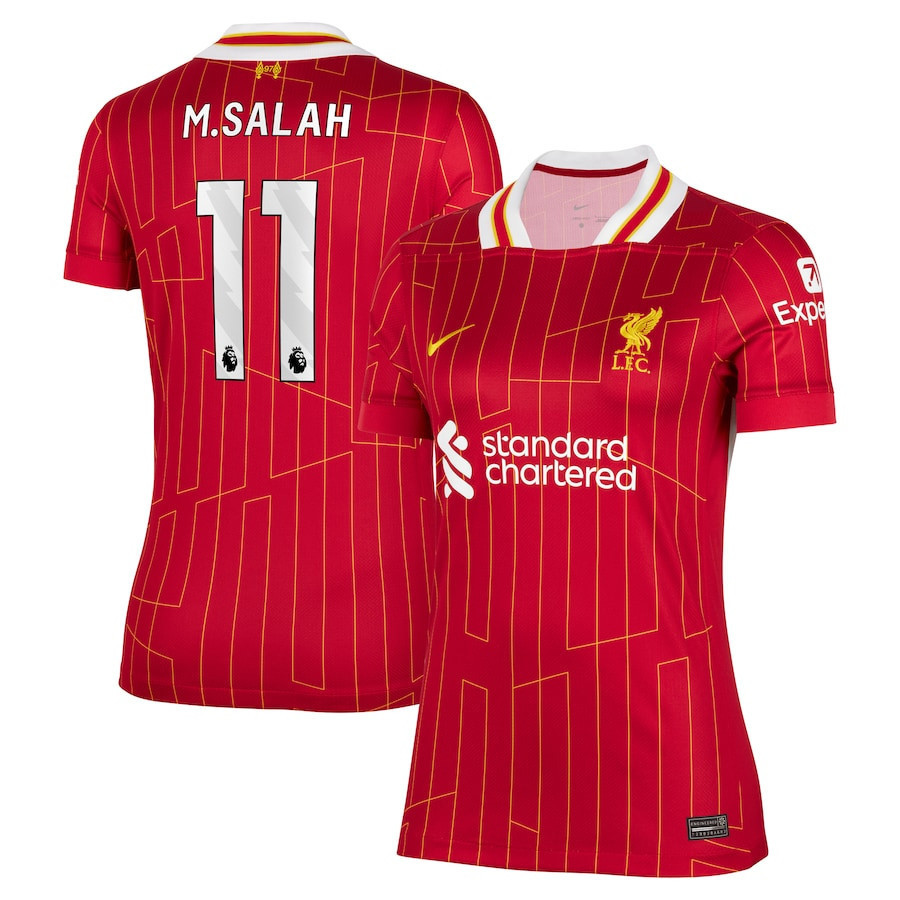 Mohamed Salah 11 Liverpool 2024/25 Home Women Jersey – Red