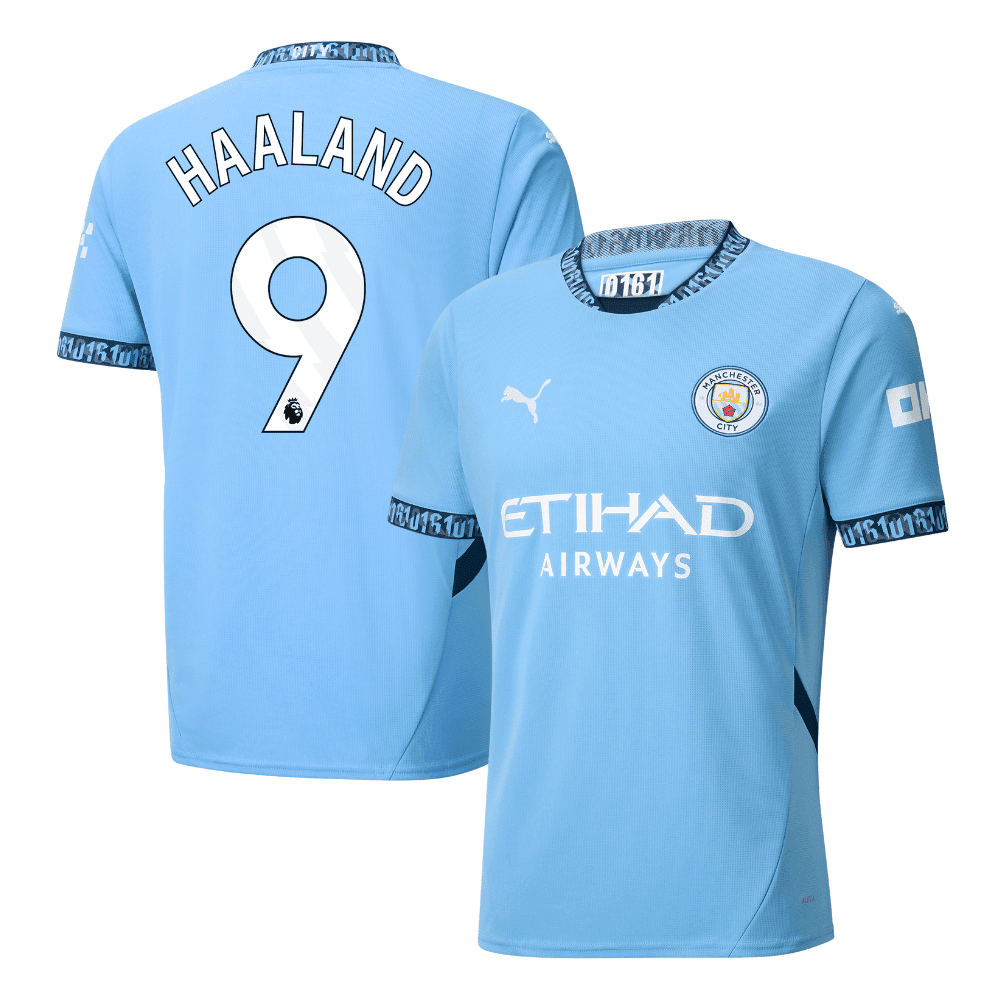 Erling Haaland 9 Manchester City 2024/25 Home Men Jersey – Light Blue