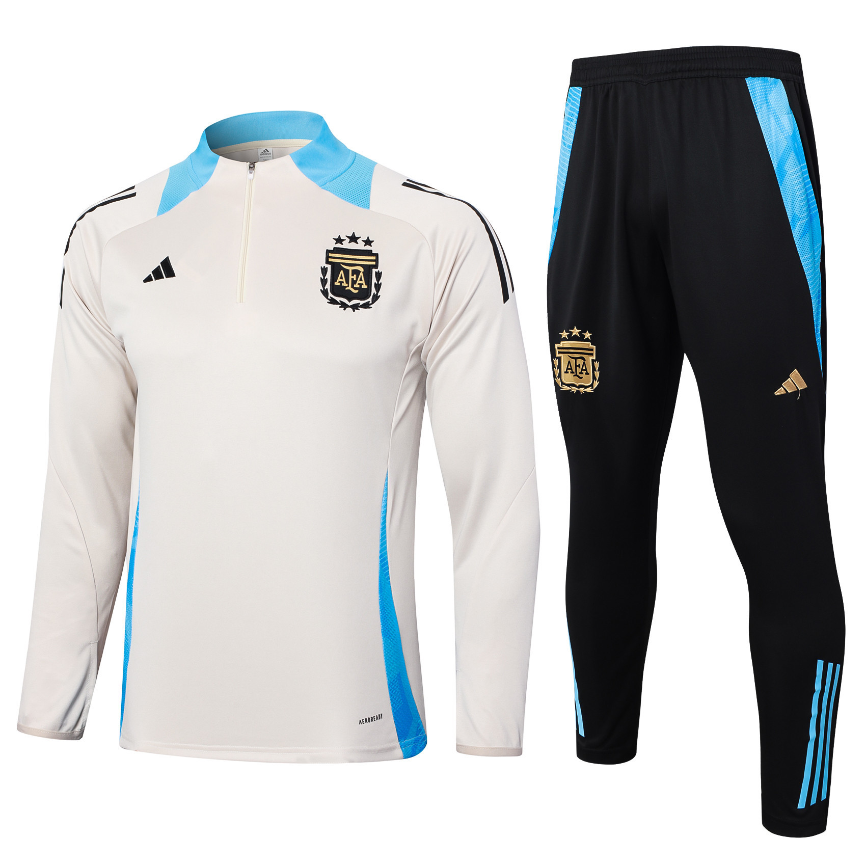 Argentina National Team Training Top Set 24/25 – Beige/Black/Blue