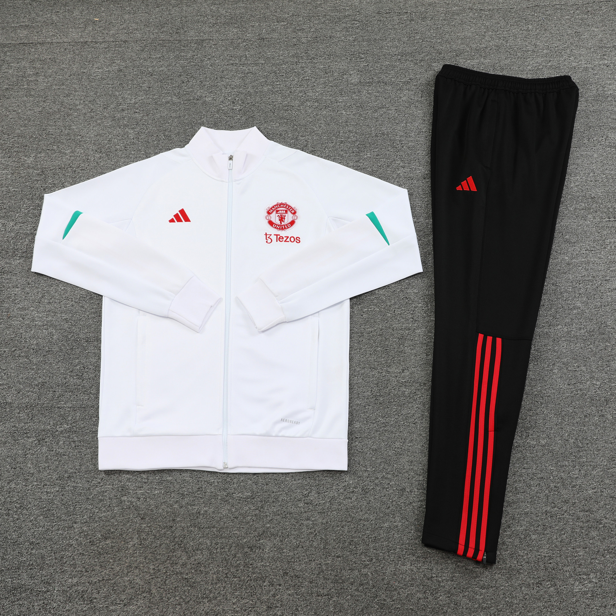 Manchester United Football Tracksuit/ Anthem Jacket 23/24 – Black/White