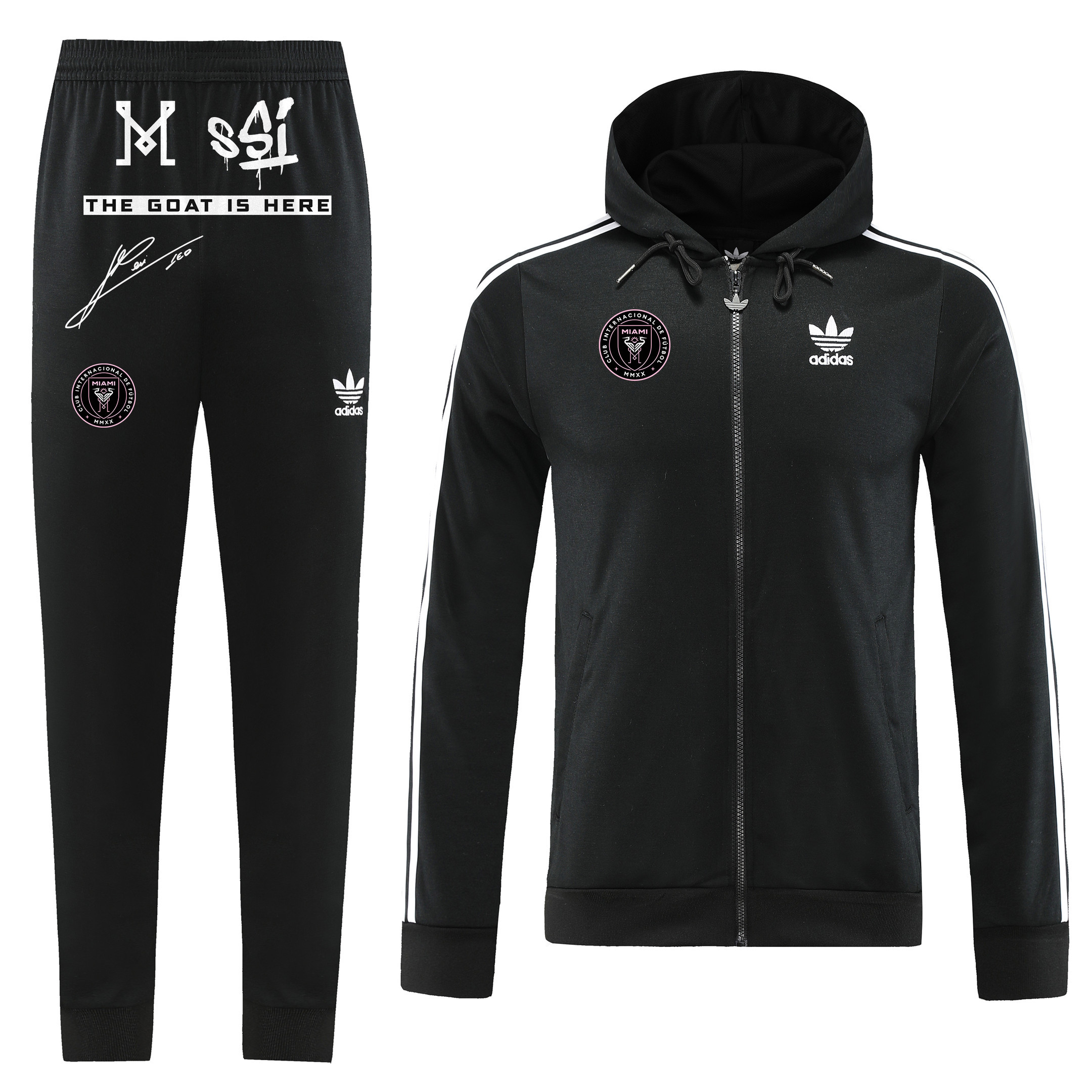 Lionel Messi 10 Welcome To Inter Miami FC Training Anthem Jacket Hooded Tracksuit 2023/24 Black