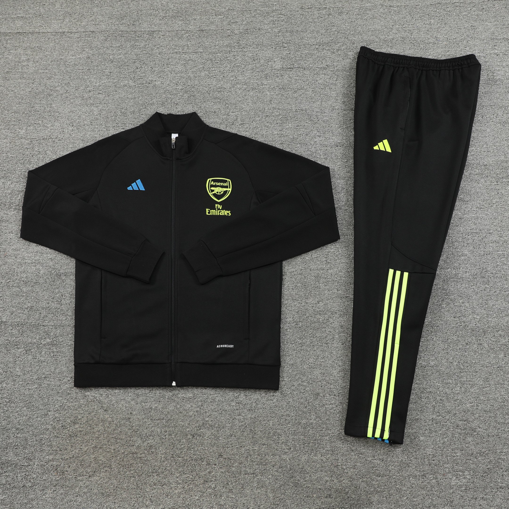 Arsenal Football Tracksuit/ Anthem Jacket 23/24 – Black/Yellow/Blue