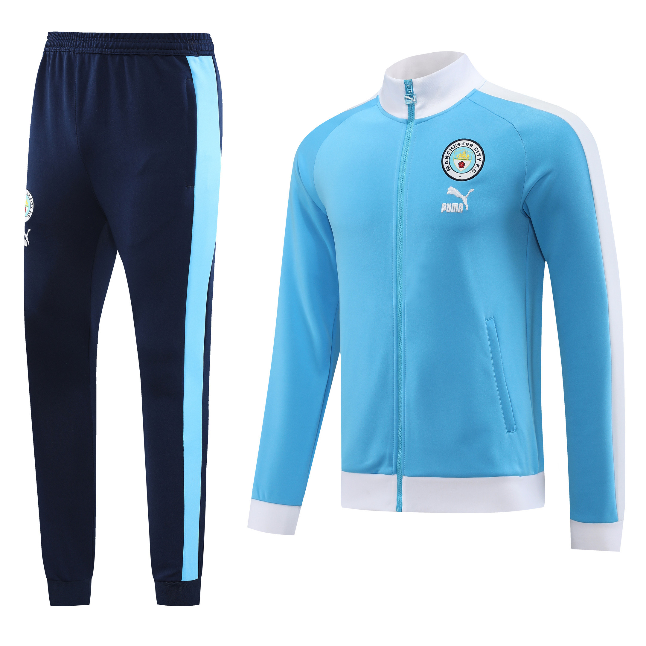Manchester City Football Tracksuit/ Anthem Jacket 23/24 – Sky Blue