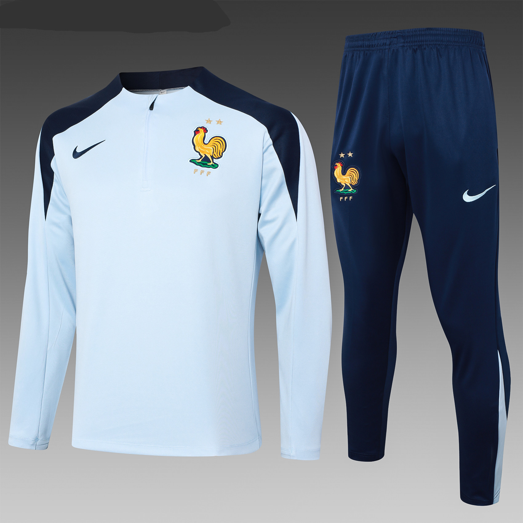 France National Team Training Top Set 24/25 – Light Blue/Navy