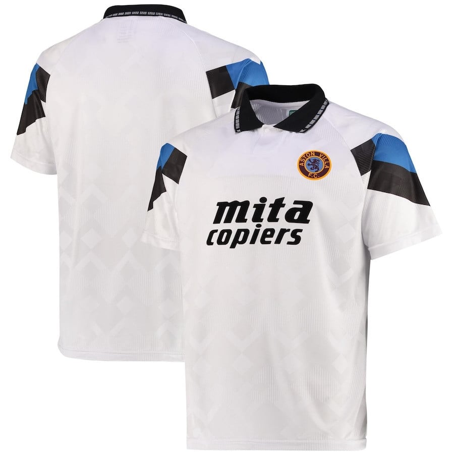 Aston Villa 1990 Away Jersey – Men, White