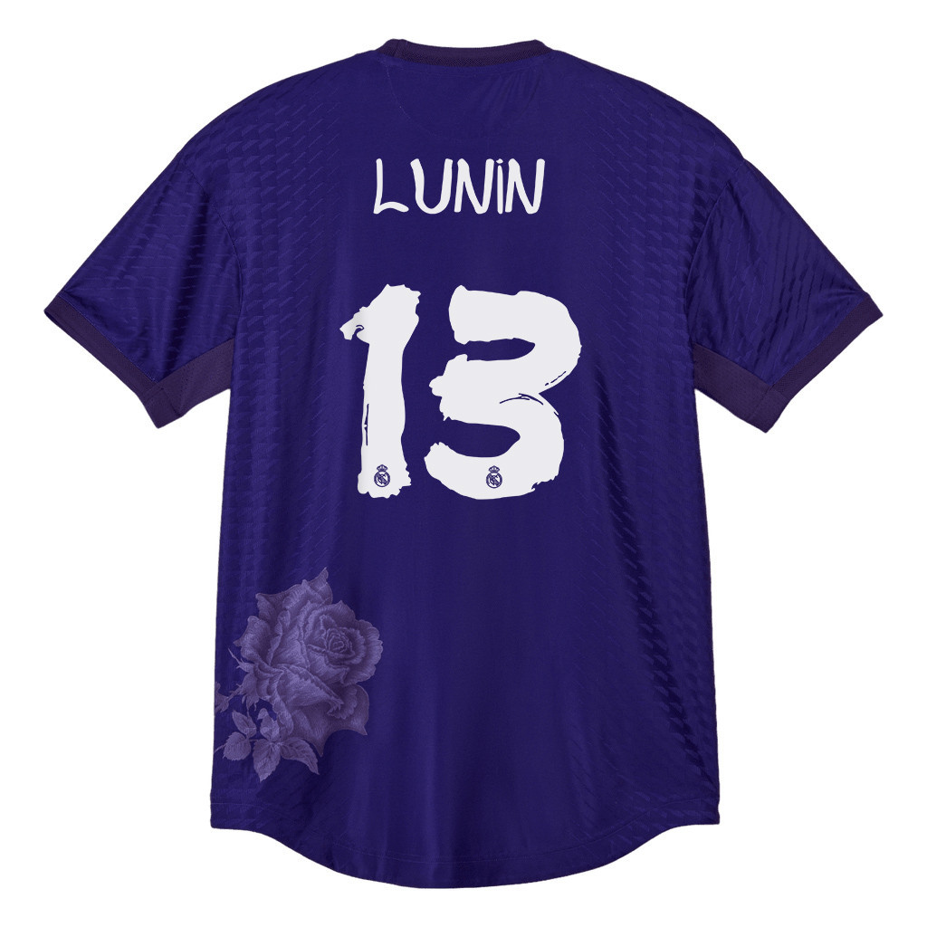 Andriy Lunin 13 Real Madrid X Y-3 23/24 Hand-painted Fonts Fourth Jersey – Limited Collection