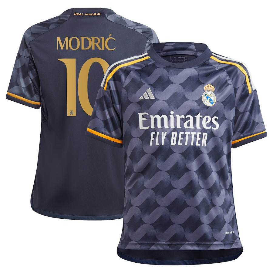 Luka Modric 10 Real Madrid 2023-24 Away Youth Jersey – Navy Blue