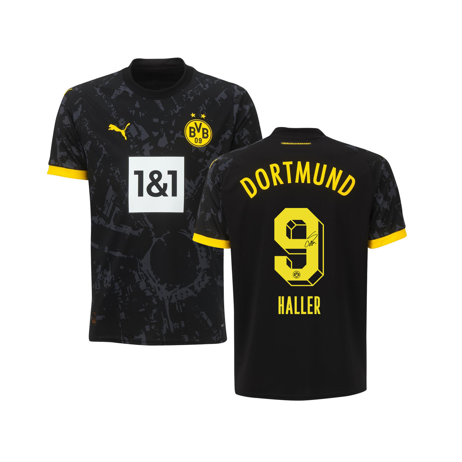 Sbastien Haller 9 Signed Borussia Dortmund Youth Away Autographed – Black