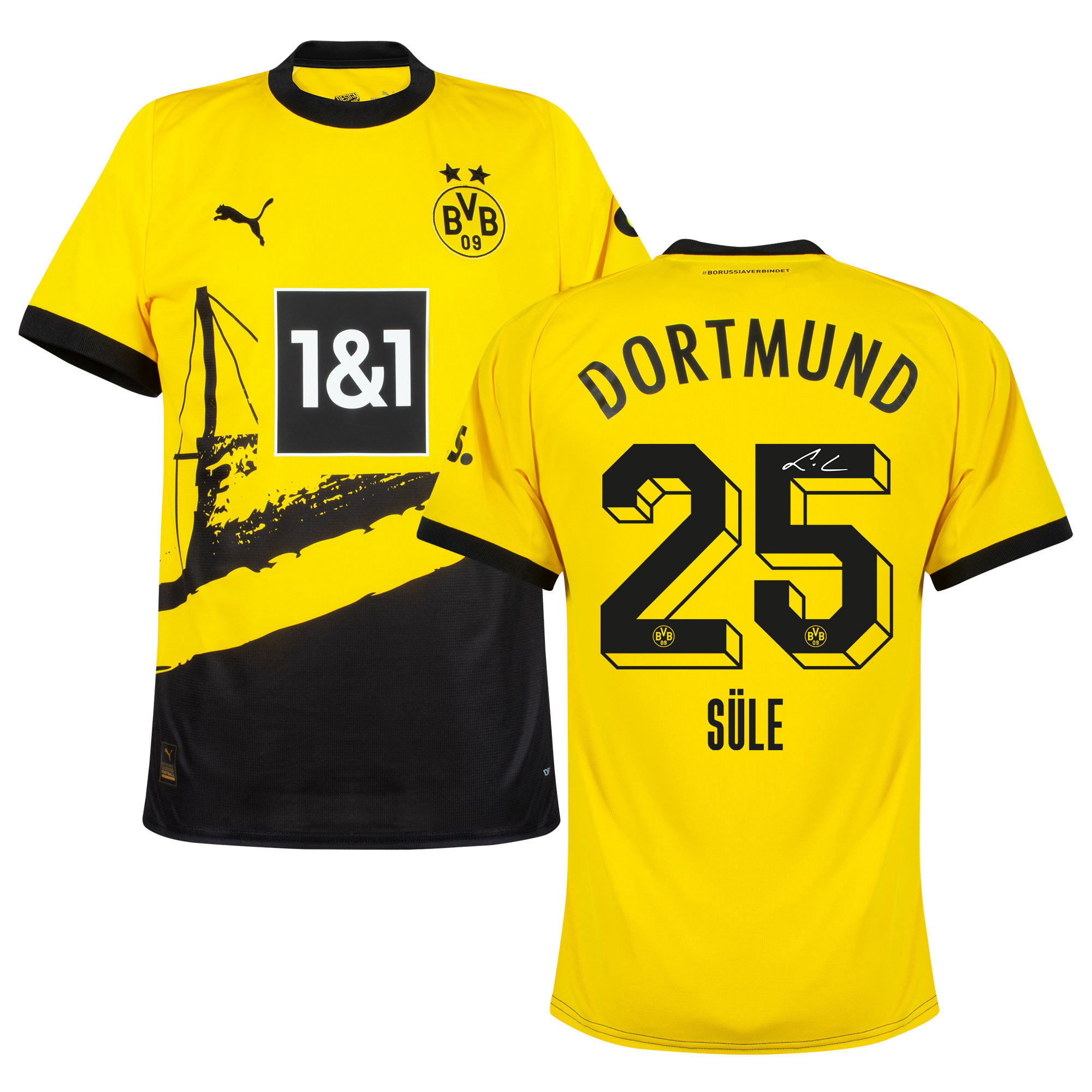 Niklas Sle 25 Signed Borussia Dortmund 2023/24 Home Autographed – Men