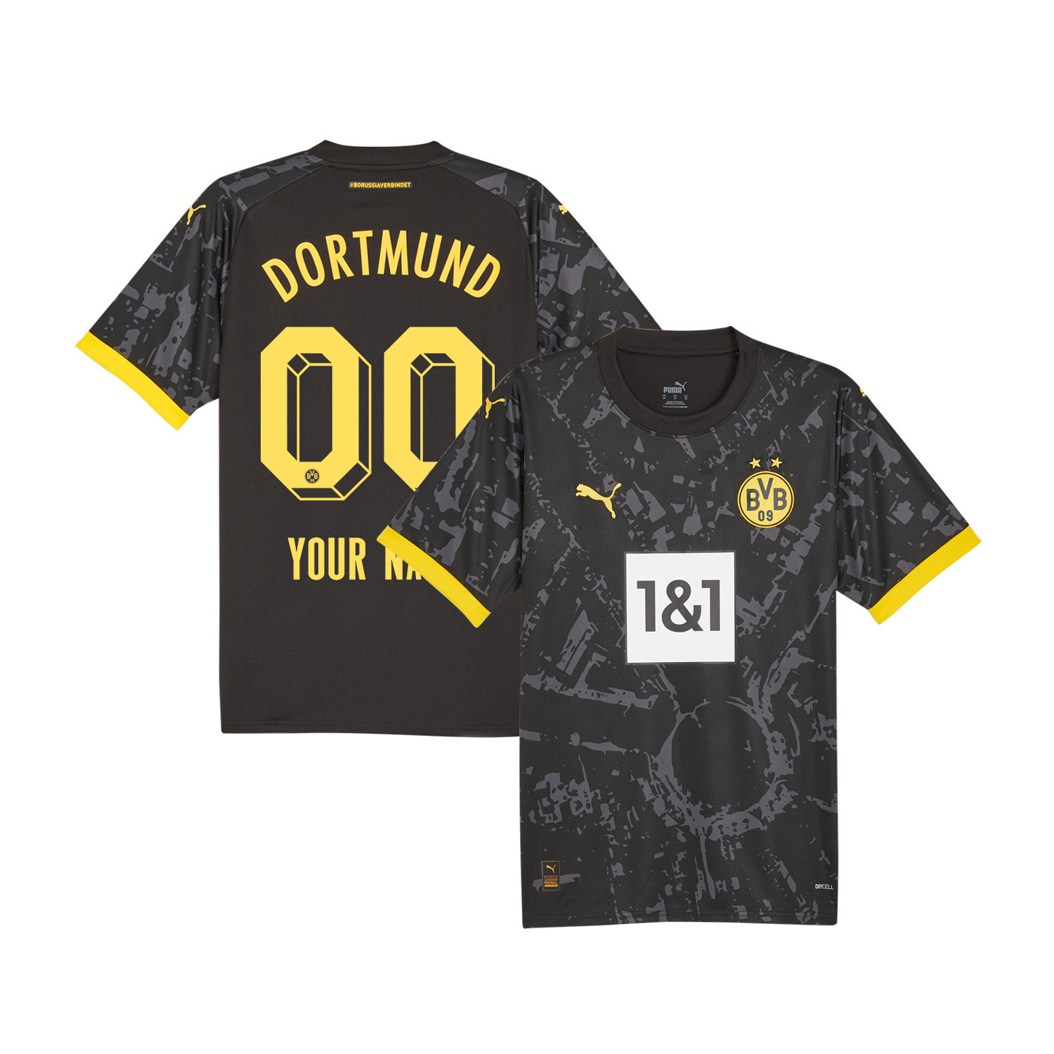 Borussia Dortmund 2023-24 Away Custom YOUTH Jersey – Black