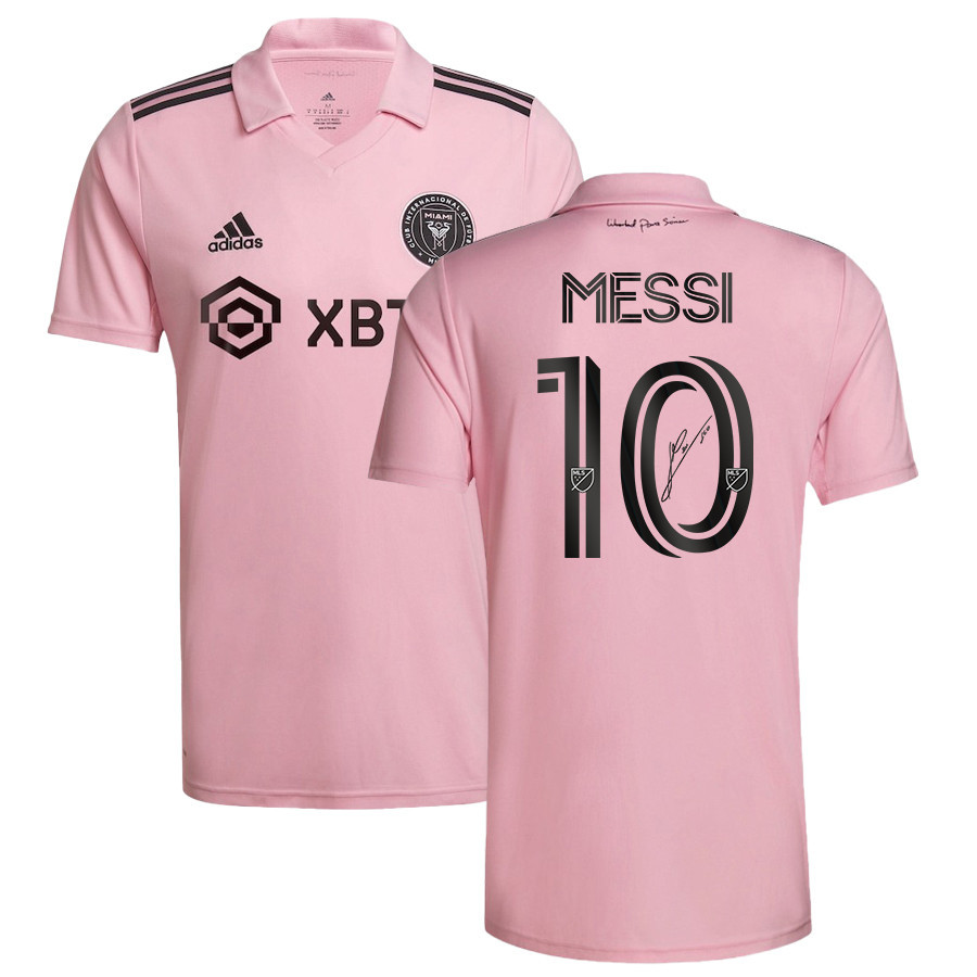 Lionel Messi 10 Signed Inter Miami FC 2023/24 Men Home Player Version Jersey – Pink