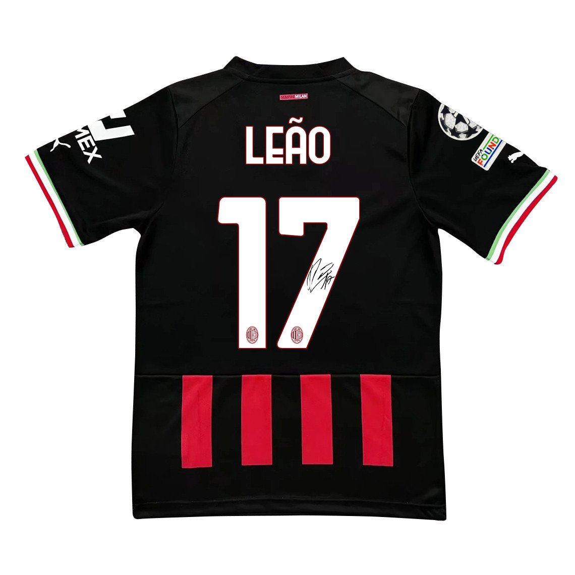 Rafael Leo 17 Signed AC Milan 2022/23 Home Men Jersey – Red/Black