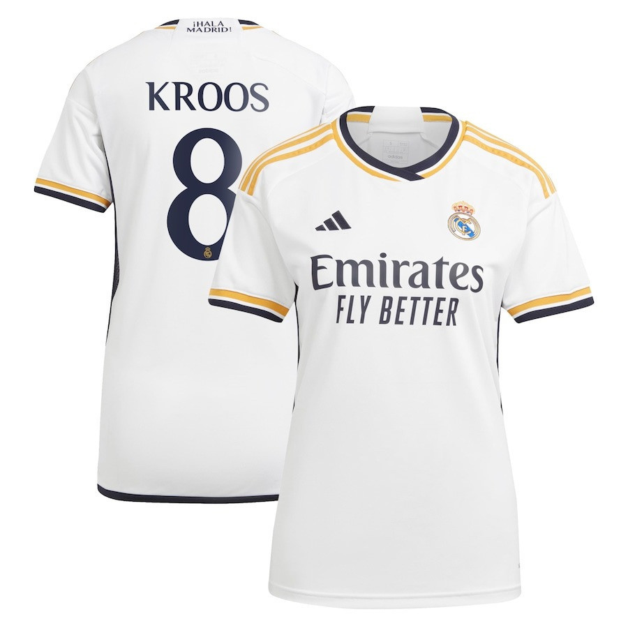 Toni Kroos 8 Real Madrid 2023-24 Home Women Jersey – White