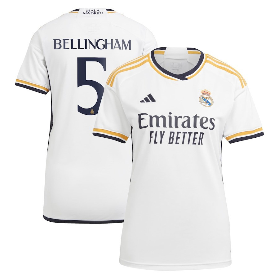 Jude Bellingham 5 Real Madrid 2023-24 Home Women Jersey – White